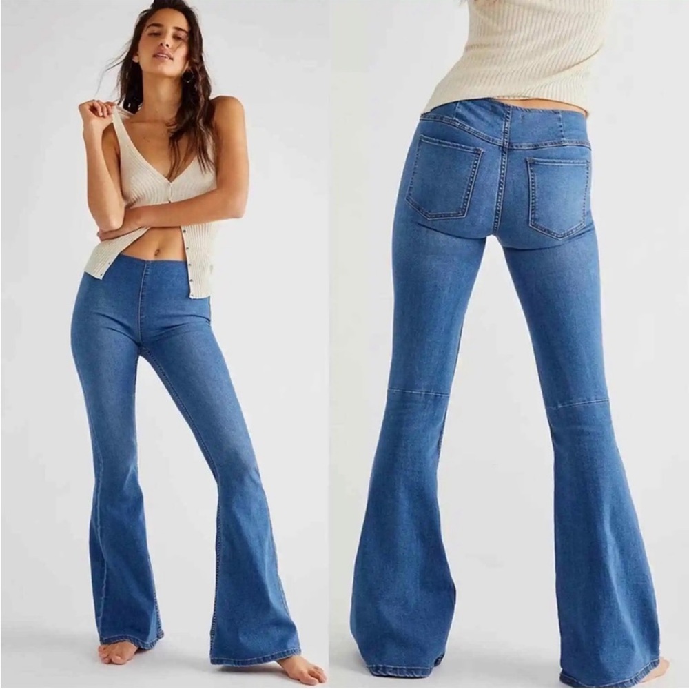 Free People Penny Pull-On Flare Jeans Sz 26